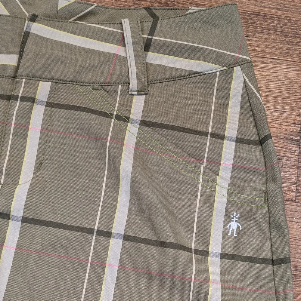 Smartwool Loden Plaid Merino Wool Skirt Golf Outdoors Hiking Sz 2